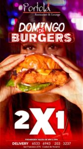 DOMINGOS DE BURGER 2X1
