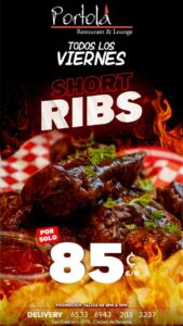 VIERNES SHORT RIBS A 85 CENTAVOS